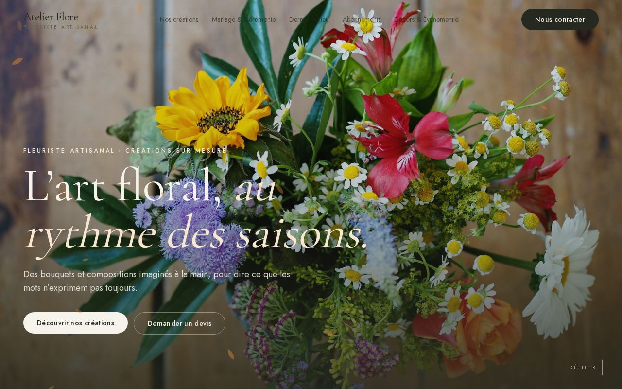Aperçu du projet Atelier floral
