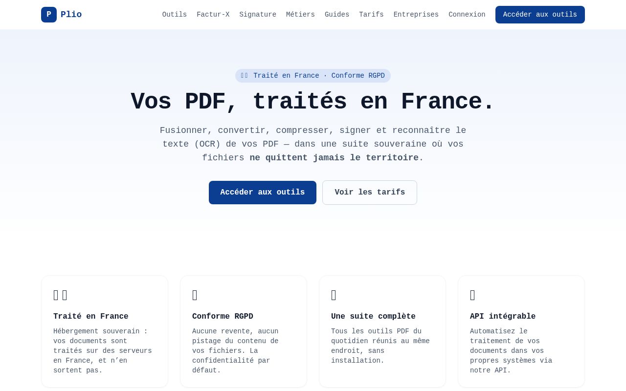 Aperçu du projet Plio